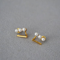 Small Simple Geometric Pattern Stud Earrings for Girls Stylish Everyday Jewelry