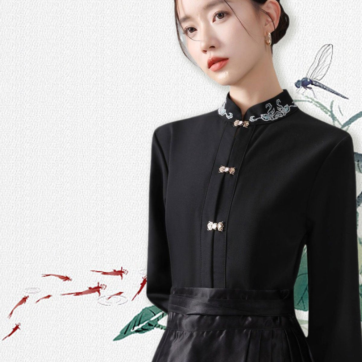 New Chinese Style 2024 Spring New Style Women's Shirt