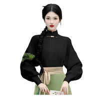 Women's Jiangshan Scenic Print Horsehair Skirt Set