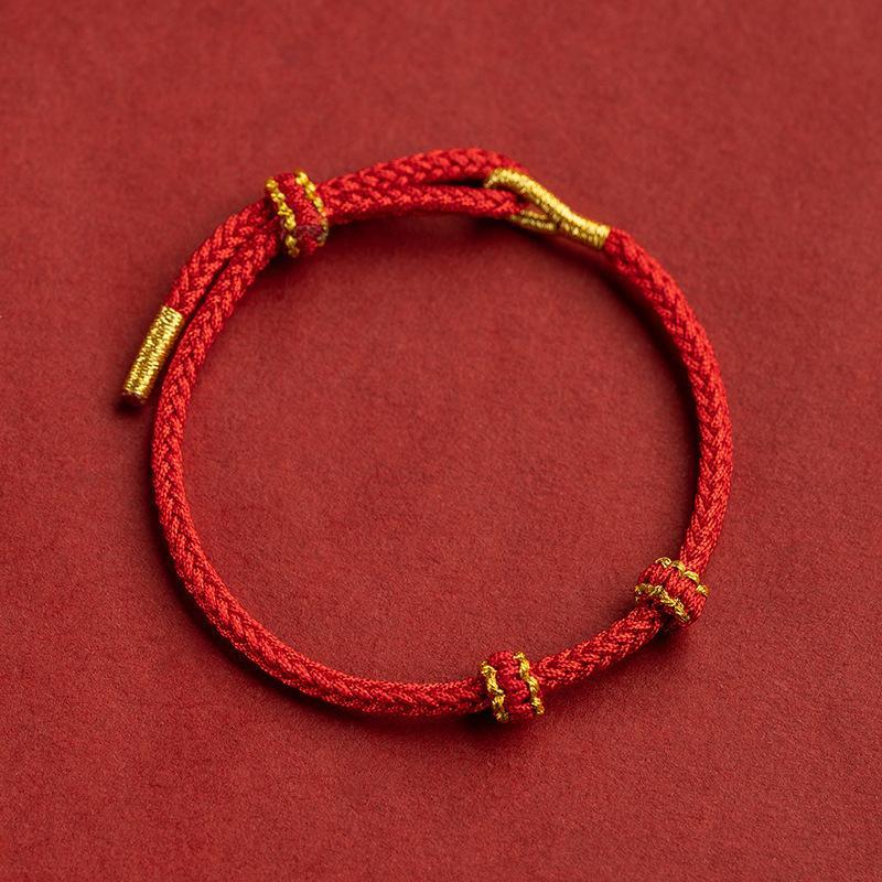 Hand-woven Knotted Red Rope