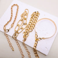 4pcs Twist Chain Bracelet Set Fashion Jewellery Women Trendy Accessories