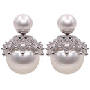 Pearl and Rhinestone Earrings