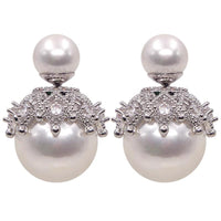 Pearl and Rhinestone Earrings