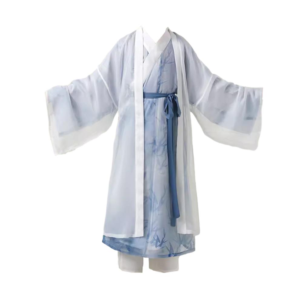 Boys' Blue Printed Wei-Jin Dyneaty Hanfu