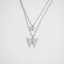 Butterfly Double Necklace Feminine Cold Wind Style Collarbone Chain Jewelry