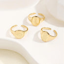 Simple Flower Ring Irregular Opening Adjustable Band Fashion Jewelry Women