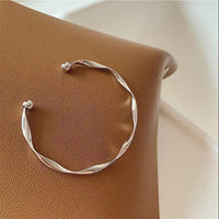 Bangle Bowknot Bells Bracelet Korean Opening Wrist Chain Women Silver Bracelet