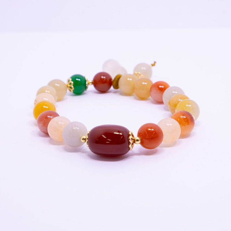 Retro Chinese Style Gourd and Peanut Bracelet for Women Fashion Jewelry Gift