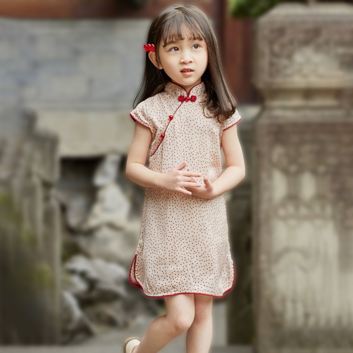 Girls Modern Cheongsam Traditional Chinese Dress