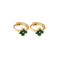 Green Lucky Grass Ear Cuff Simple Earrings for Girls Fashion Jewelry Accessories