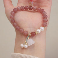 Natural Crystal Bracelet New Chinese Style Temperament Convallaria Jewelry Gift