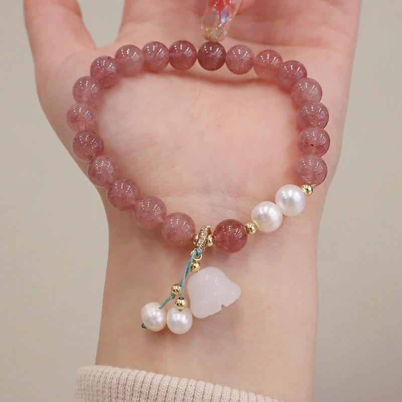 Natural Crystal Bracelet New Chinese Style Temperament Convallaria Jewelry Gift