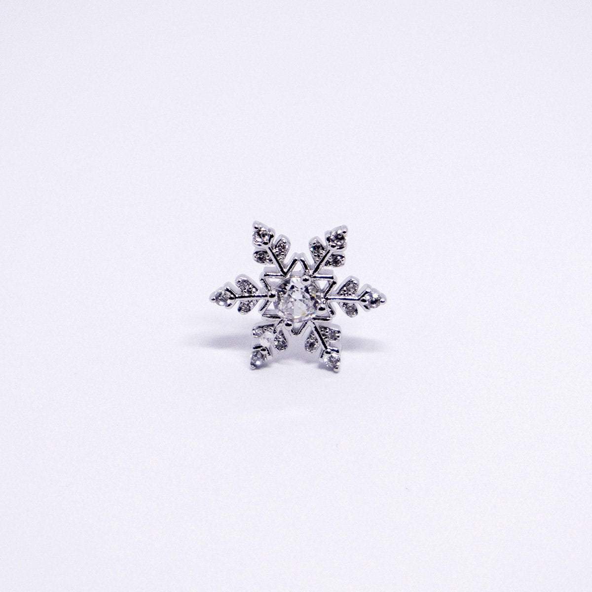 Zircon Snowflake Christmas Earrings Studs Winter Jewelry for Women and Girls