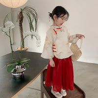 Girls Two-Piece Hanfu New Year Dress