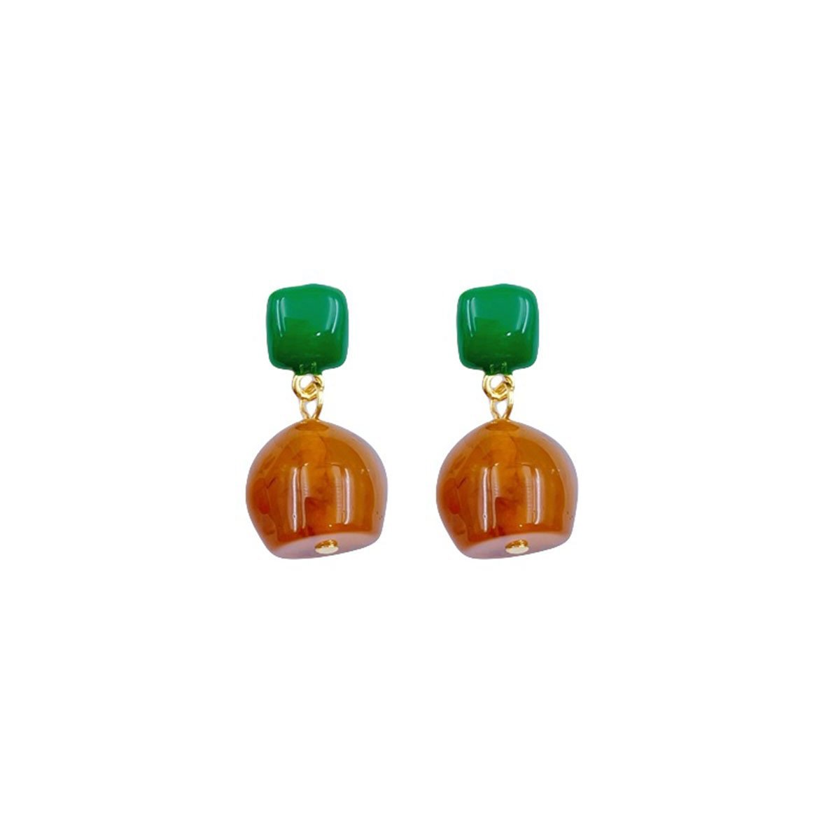 Dark Green Coffee Earrings Vintage Style Jewellery Women Girls Fashion