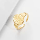 Simple Flower Ring Irregular Opening Adjustable Band Fashion Jewelry Women