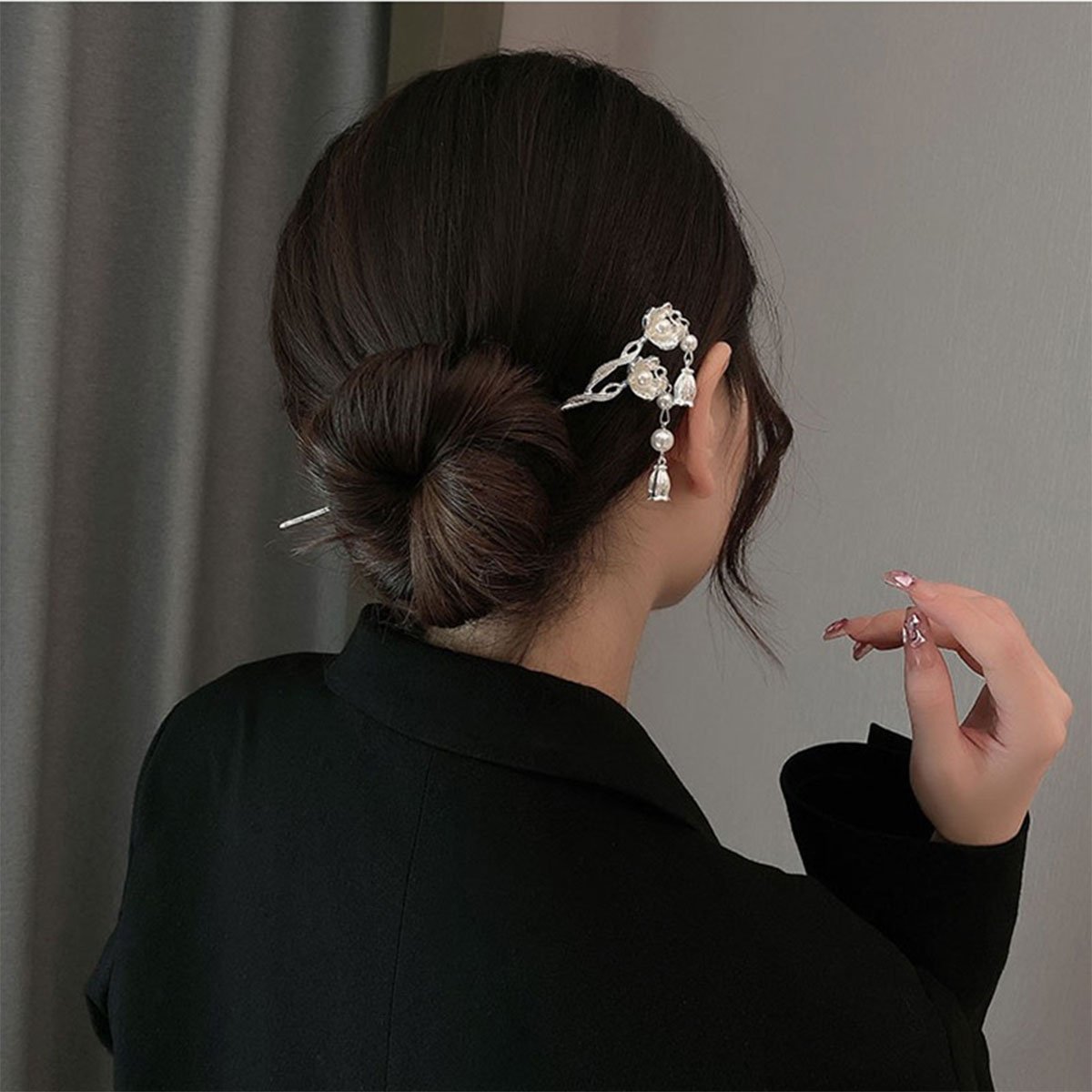 Chinese Style Double Lotus Hairpin Hanfu Headdress Elegant Accessories