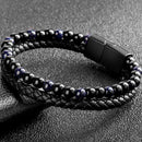 Men's Beaded Leather Bracelets