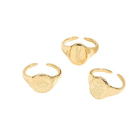 Simple Flower Ring Irregular Opening Adjustable Band Fashion Jewelry Women