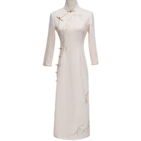 Retro Embroidered Slim Traditional Dress