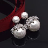 Pearl and Rhinestone Earrings