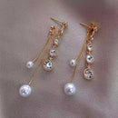 Golden Pearl Stud Earrings For Women Wedding Jewelry Perfect Gift High Style