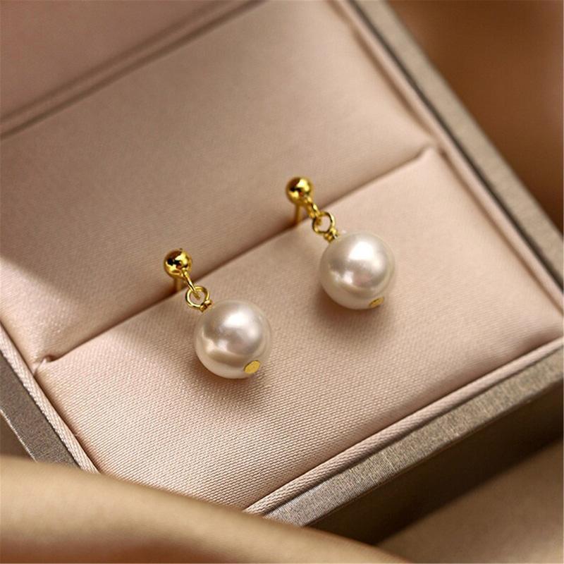 Simple Fashion Pearl Earrings Elegant High Grade Jewelry for Women Ladies