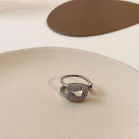 Sweet Adjustable Open Ring Fashion Jewellery Round Double Layer Ring