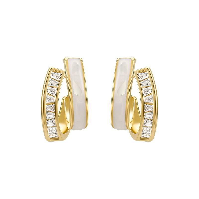 High Sense Stud Earrings Fashionable Jewelry for Women Elegant Design Ladies