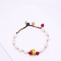 Aniaml Pearl Handmade Bracelet RedStone Sky Bead Fashion Round Bead Bracelet