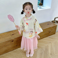 Girls Two-Piece Hanfu Clothing Set