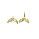 Gold and Pearl Owl Earrings