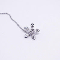 Silvery Zircon Flower Earline Long Sweet Earrings for Girls and Women Jewelry