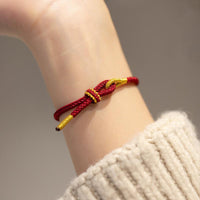 Hand-woven Knotted Red Rope