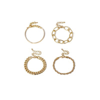 4pcs Twist Chain Bracelet Set Fashion Jewellery Women Trendy Accessories