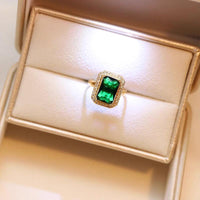 Vintage Paraiba Tourmaline Emerald Gemstone Earrings Ring Necklace Women Gift