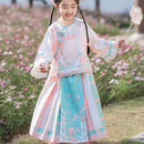 Girls Hanfu Two Piece Cultural Dress Set