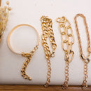 4pcs Twist Chain Bracelet Set Fashion Jewellery Women Trendy Accessories