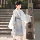 Boys' Blue Printed Wei-Jin Dyneaty Hanfu