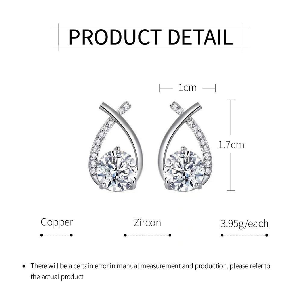 Teardrop Zircon Earrings