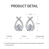 Teardrop Zircon Earrings