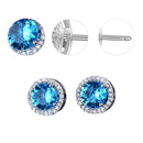 Round Zircon Earrings