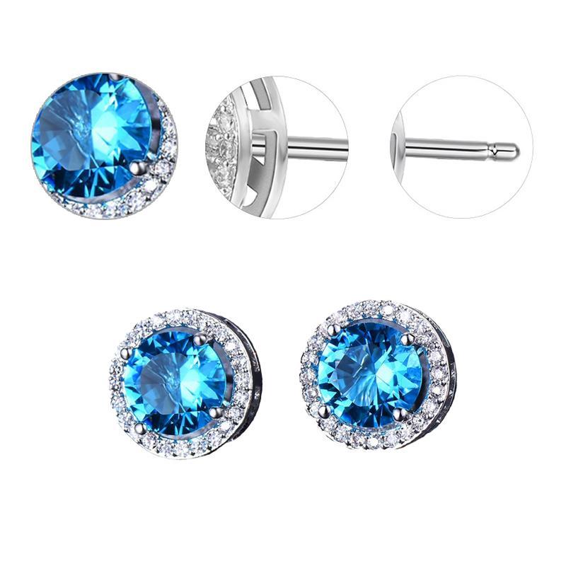 Round Zircon Earrings