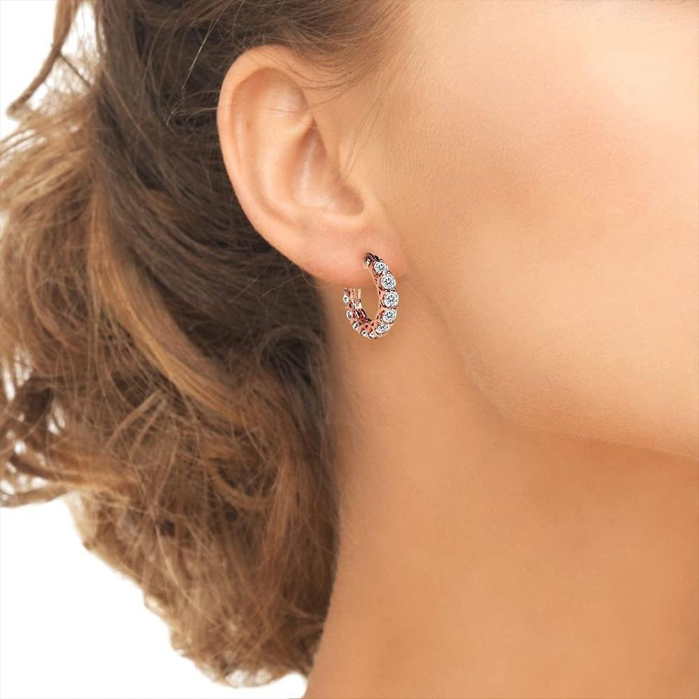 Sparkling U Shaped Earrings Fashion Jewelry Vintage Style Ear Accessories