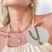 Double-Layer Metal Necklace