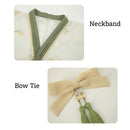 White and Green Women Hanfu Four Piece Set