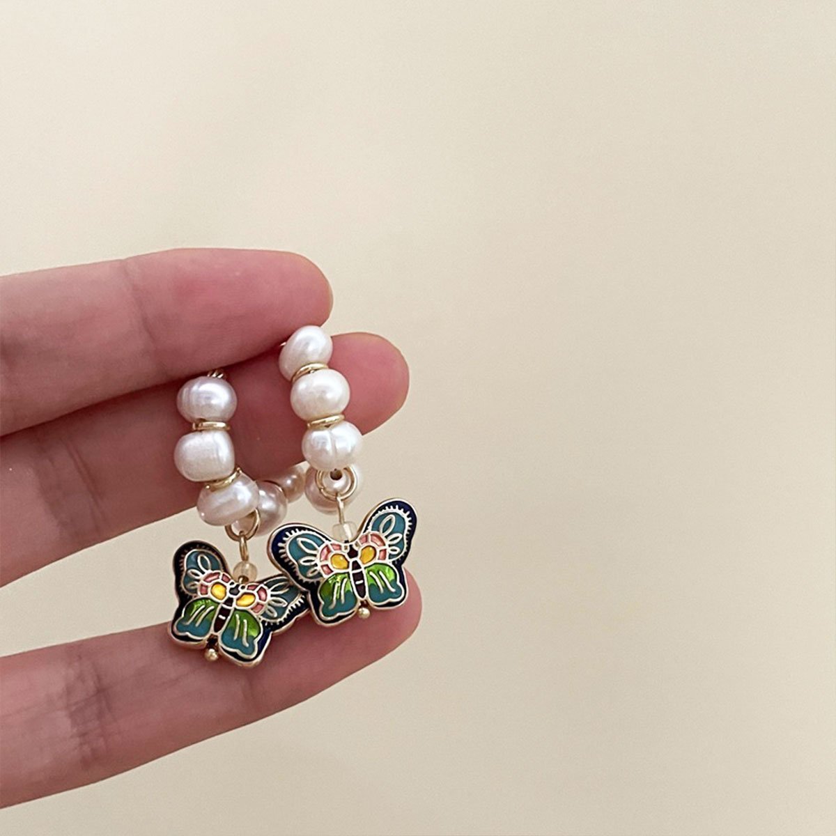 Chinese Butterfly Earrings Retro Jewelry Fashion Vintage Style Earrings