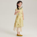 New Chinese Style Republic-Era Girl's Dress Set