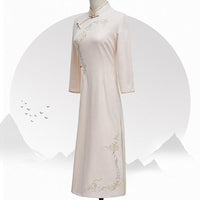 Retro Embroidered Slim Traditional Dress