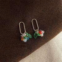 Elegant Fashion Colorful Ball Drop Earrings for Women Girls Party Jewelry Gift